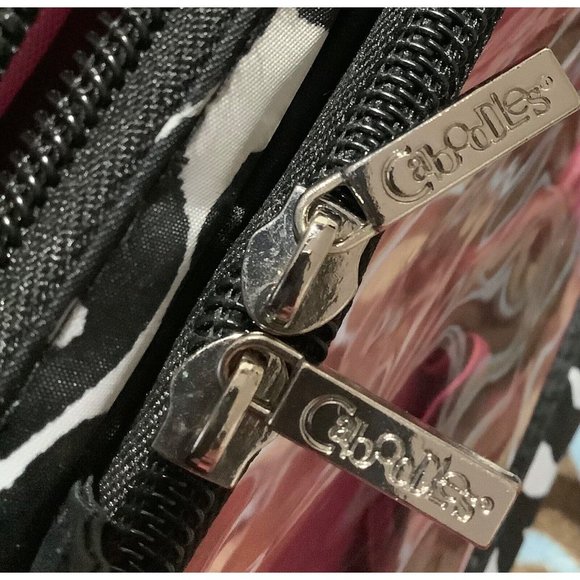 Caboodles Black White Jungle Print Cosmetic Makeup Bag SEE READ - Picture 6 of 12